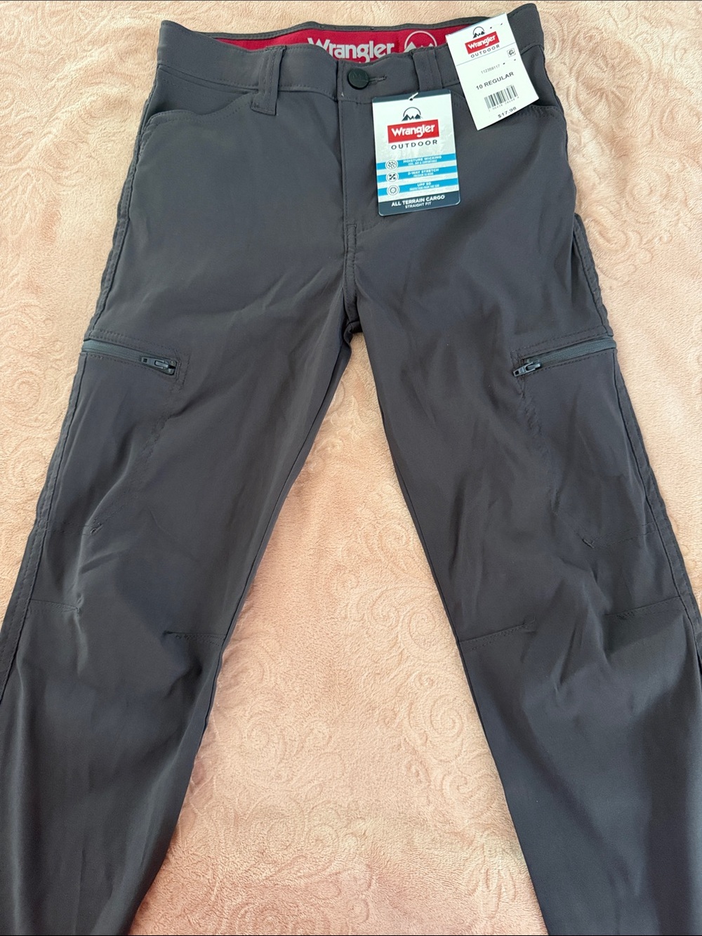 Wrangler Gray Outdoor Cargo Pants for Kids